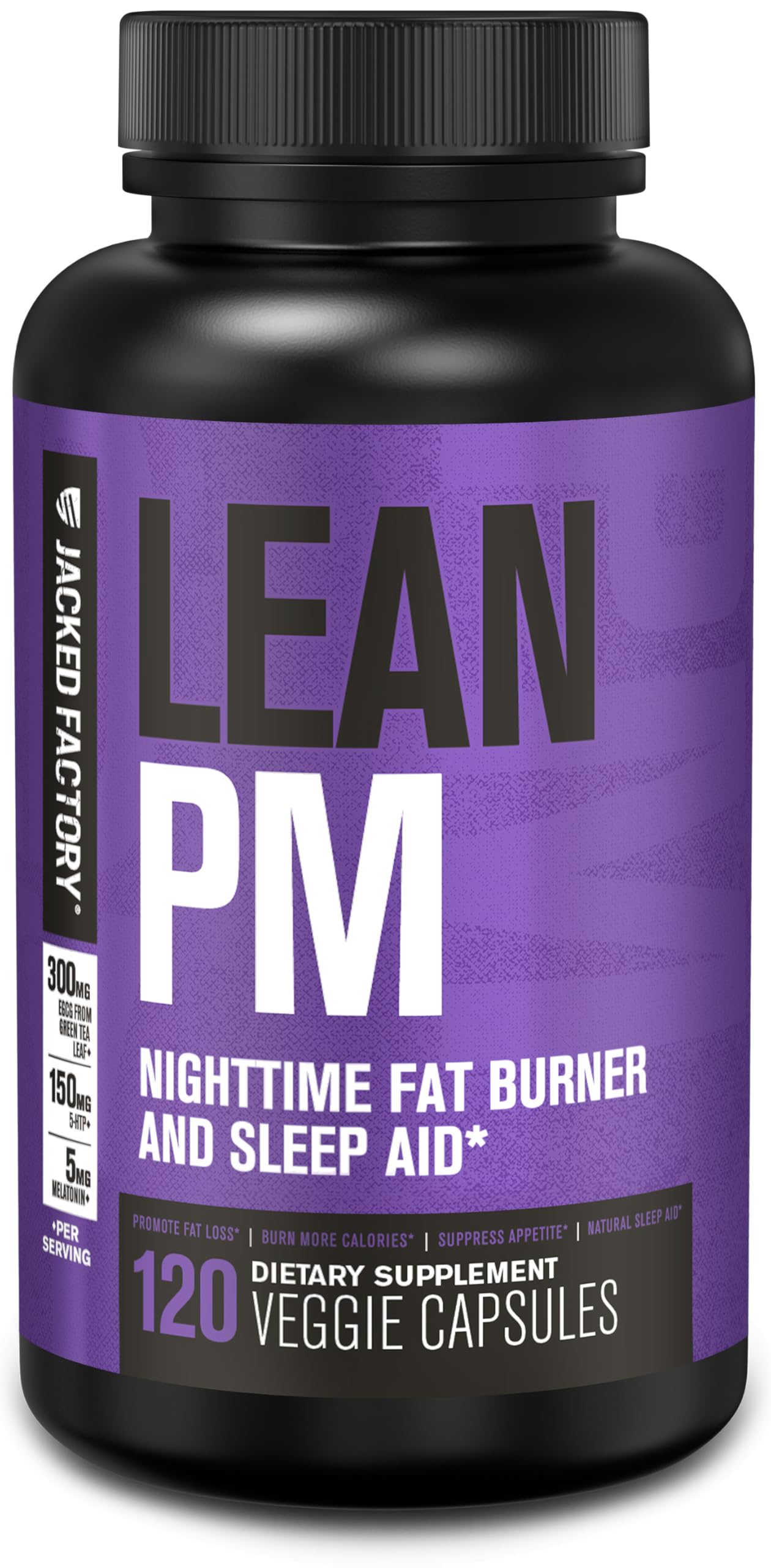 Lean PM de Jacked Factory, bouteille prête pour une utilisation nocturne sans stimulant.