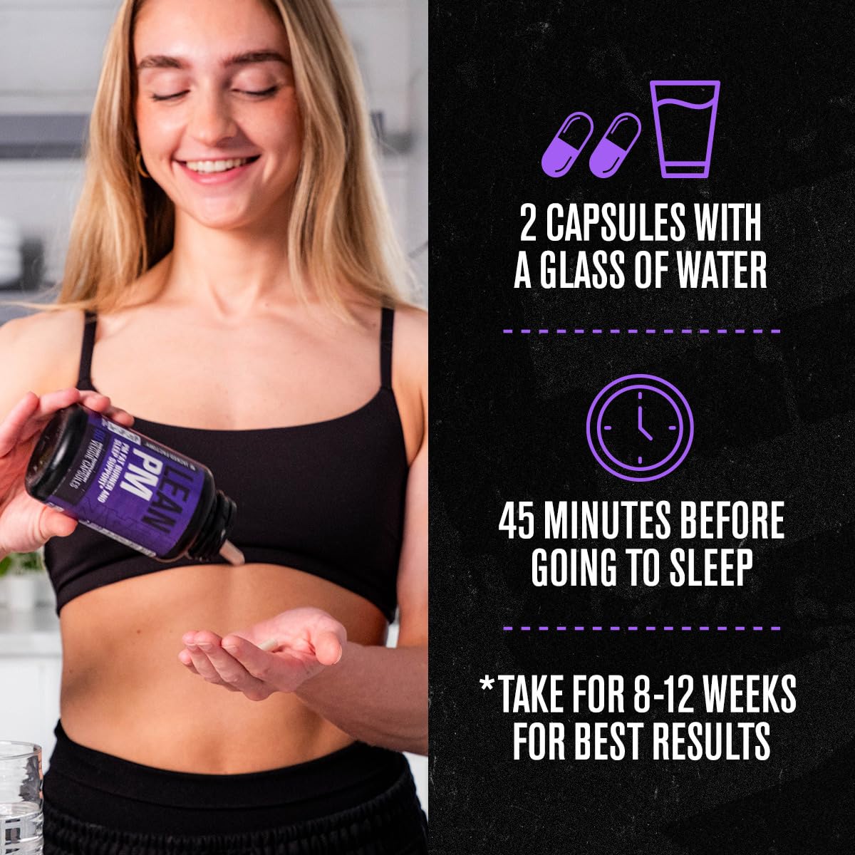 Lean PM, emballage Jacked Factory, produit prêt pour votre routine nocturne.