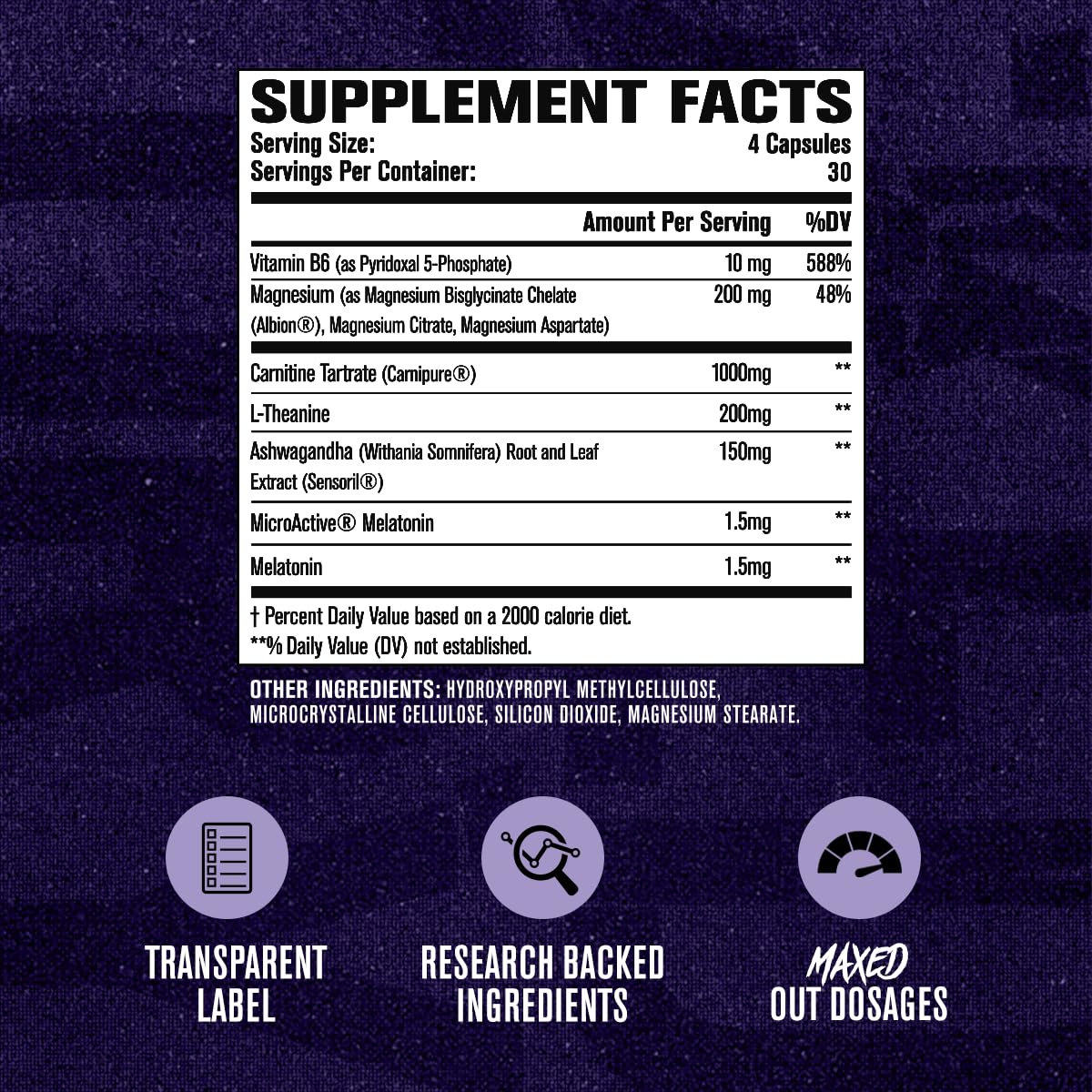 Jacked Factory Lean PM Max - Carnitine pour métabolisme nocturne et énergie.