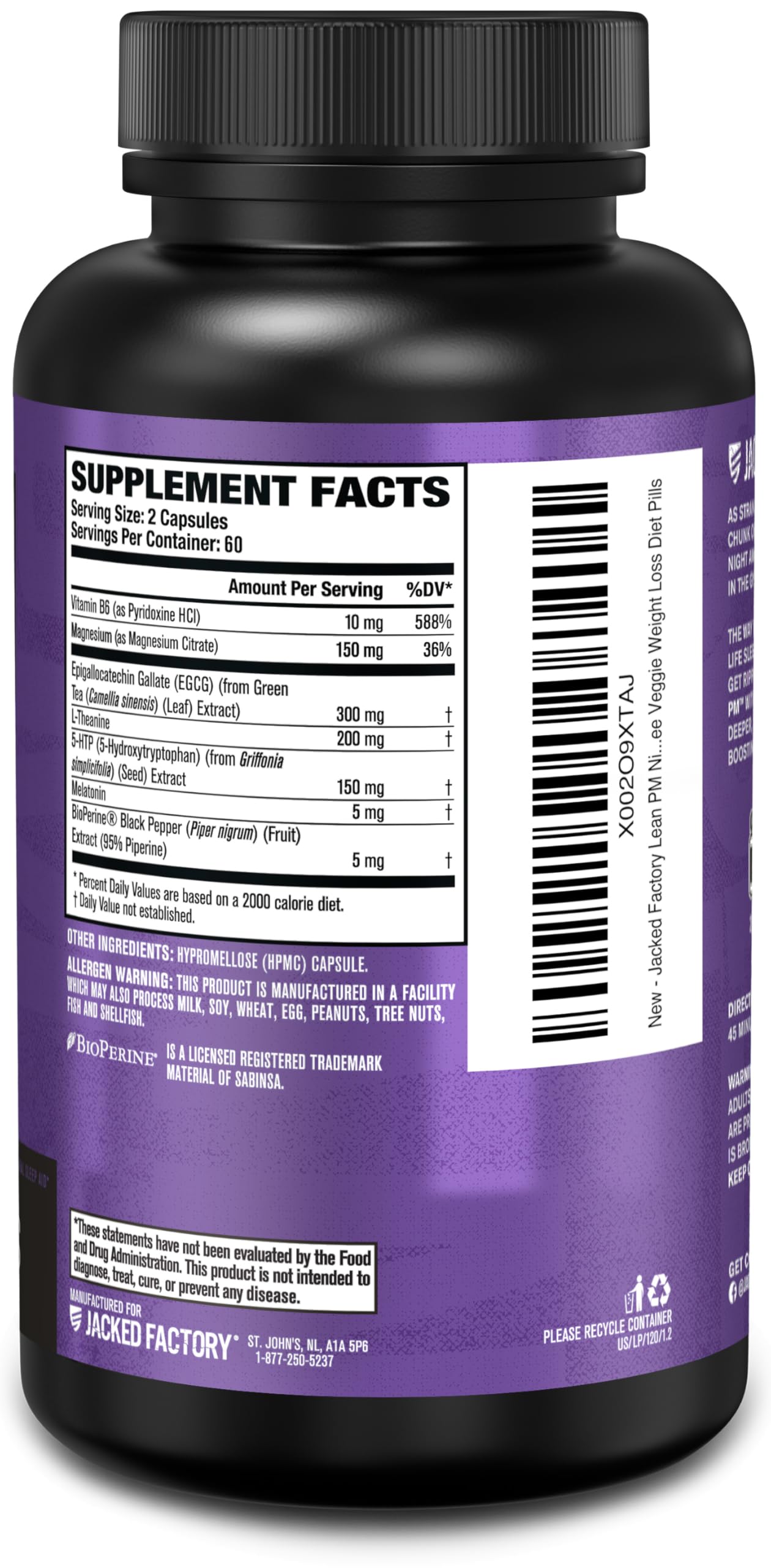 Lean PM sans stimulants, idéal pour une routine nocturne.