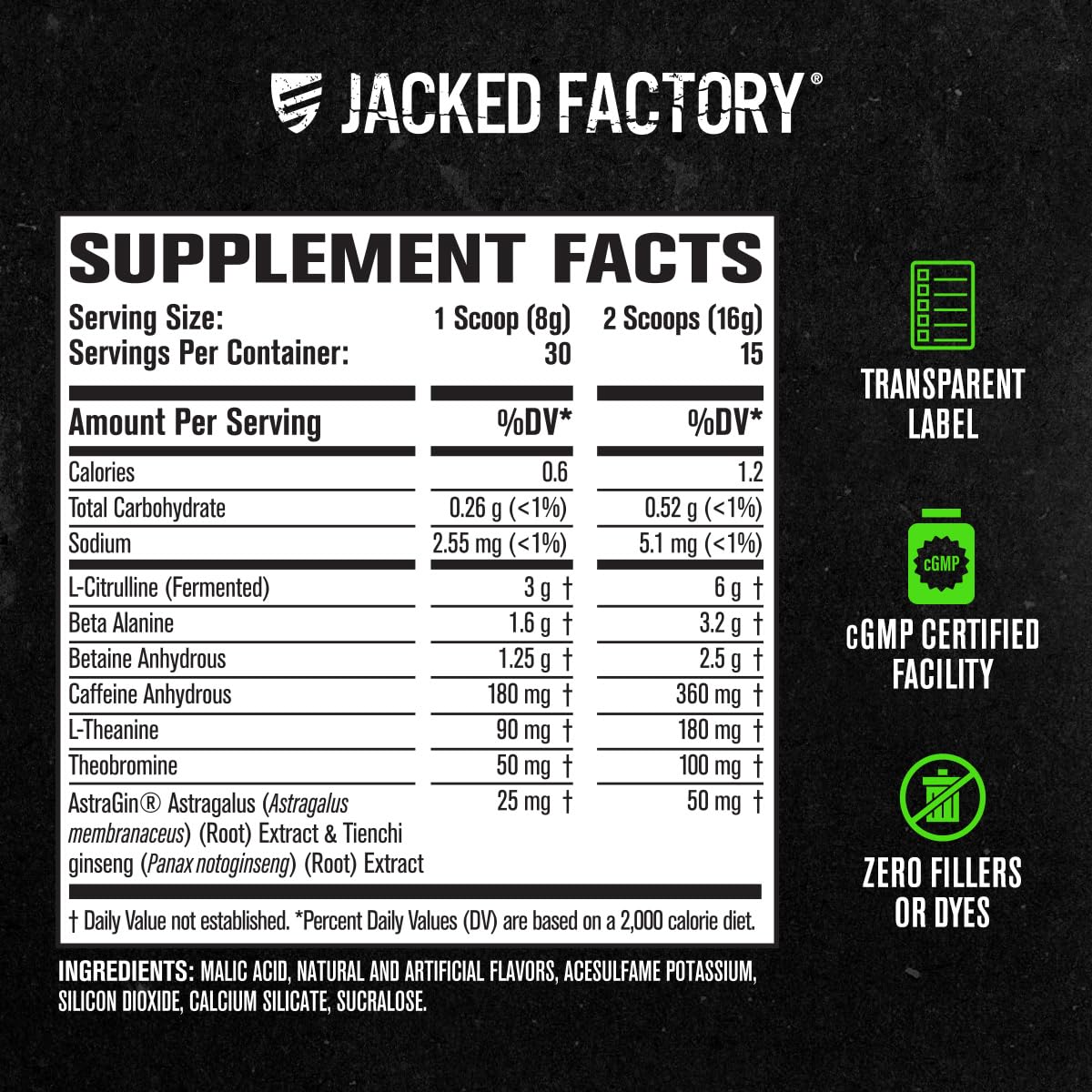 Jacked Factory Nitrosurge betaine-anhydre contribue à l'endurance et au niveau d'effort.