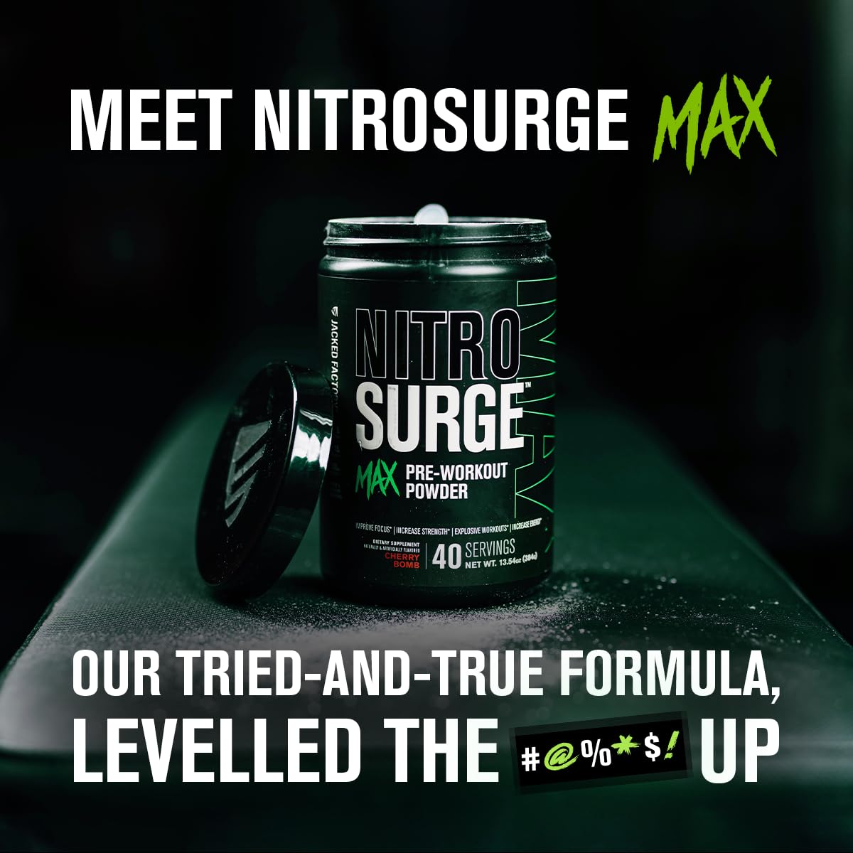 Jacked Factory Nitrosurge Max — énergie continue sans crash.
