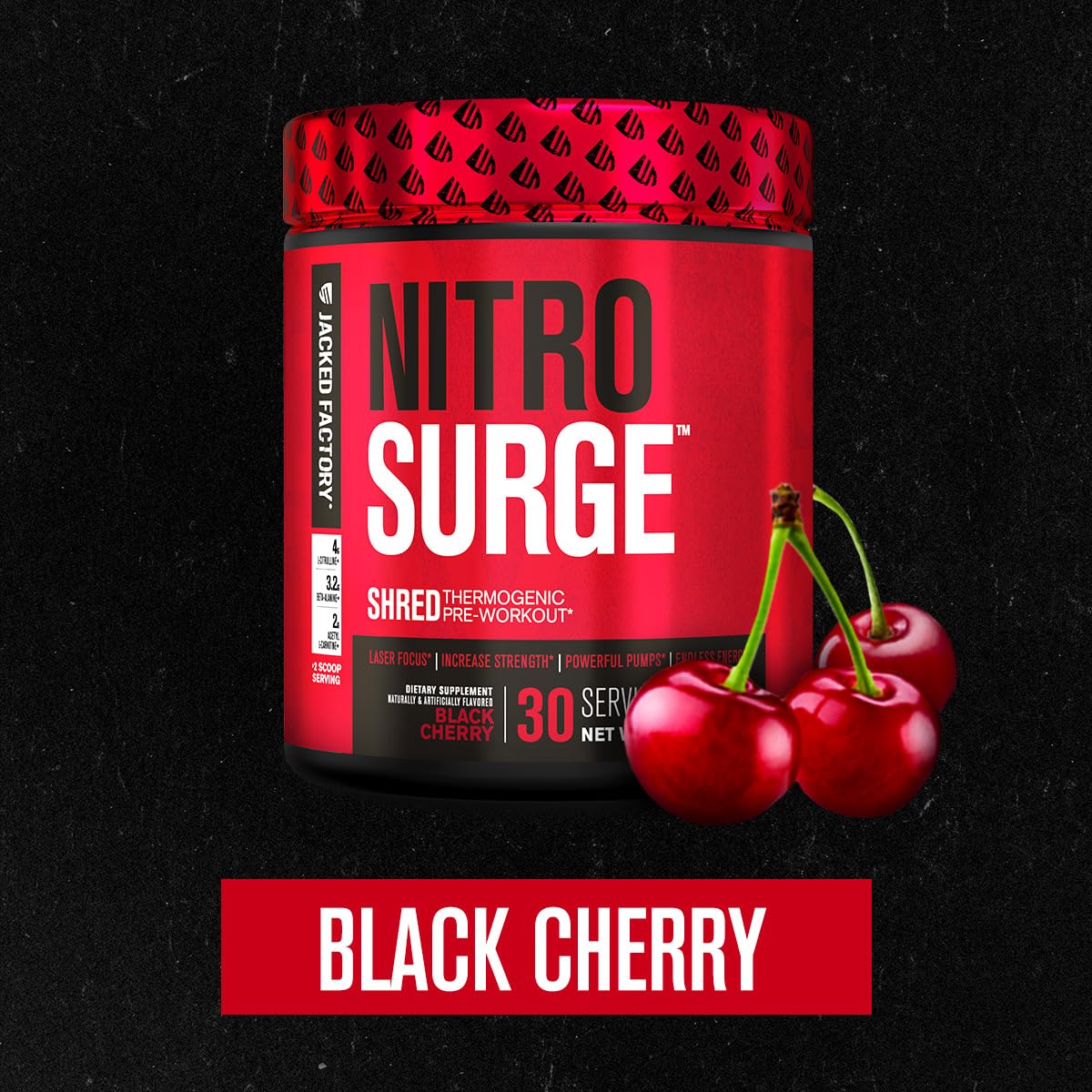 Jacked Factory Nitrosurge, poudre pré-entraînement, puissance et endurance lors de l'entraînement