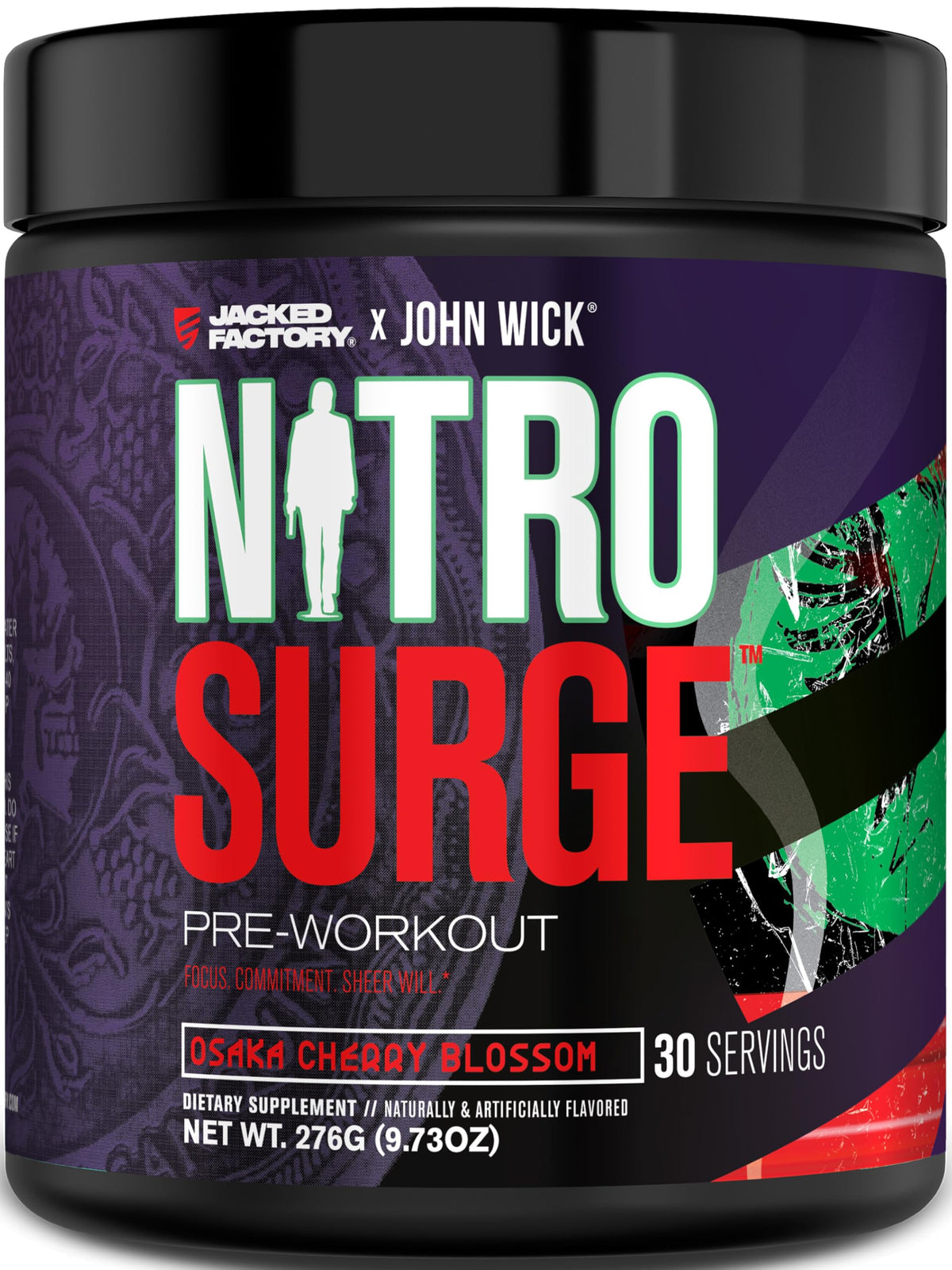 Nitrosurge Wick par Jacked Factory — bouteille énergétique pour séances intenses
