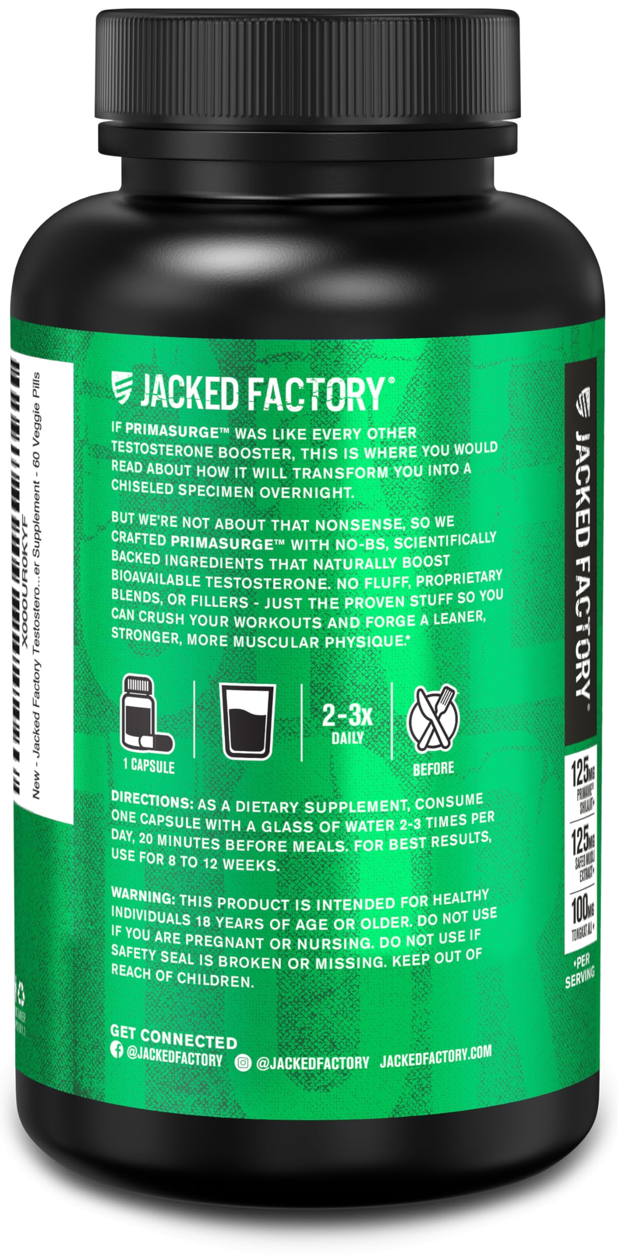 Jacked Factory Primasurge – emballage sans colorants artificiels et additifs agressifs