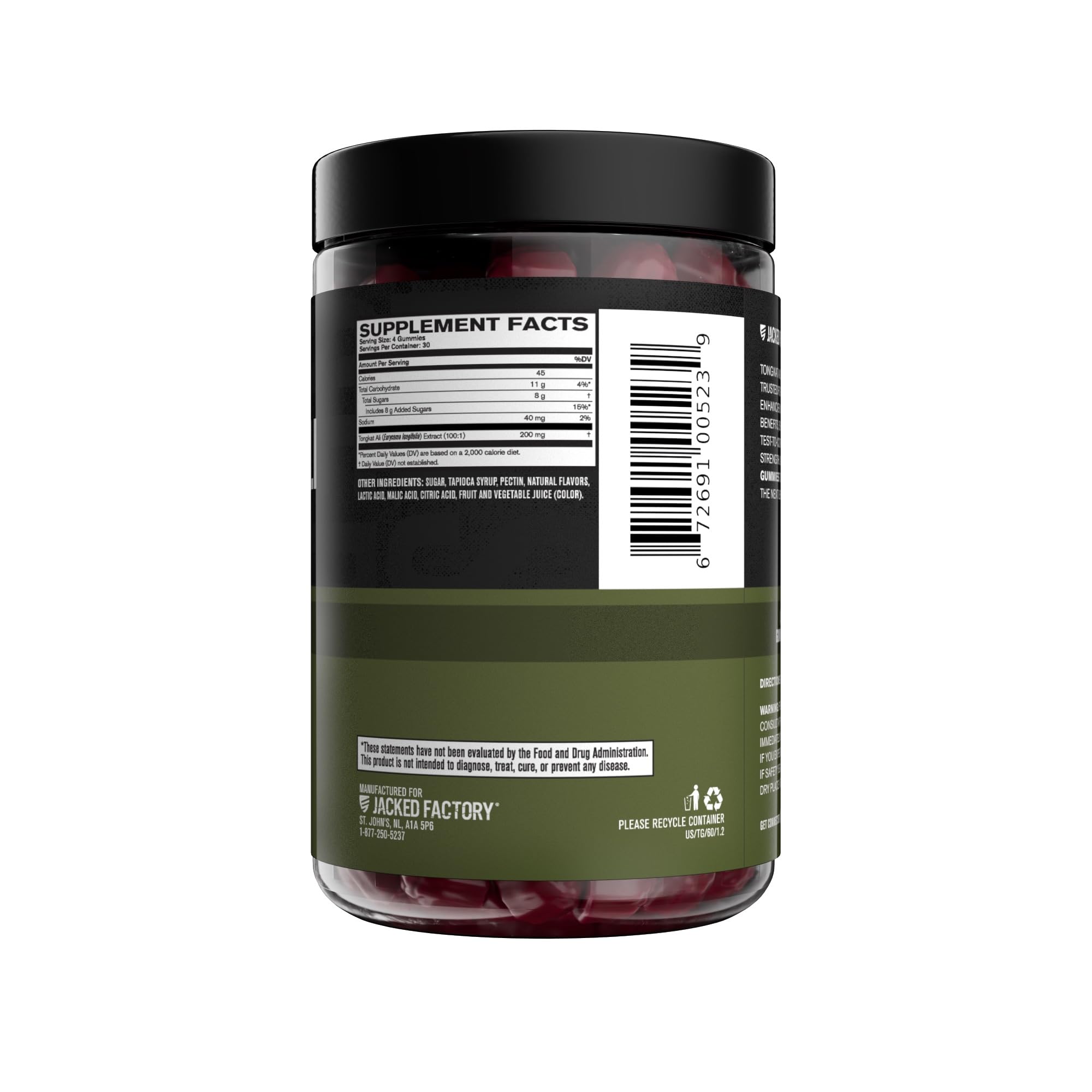 Jacked Factory Tongkat Ali Gummies – utilisation quotidienne pour soutien énergétique.