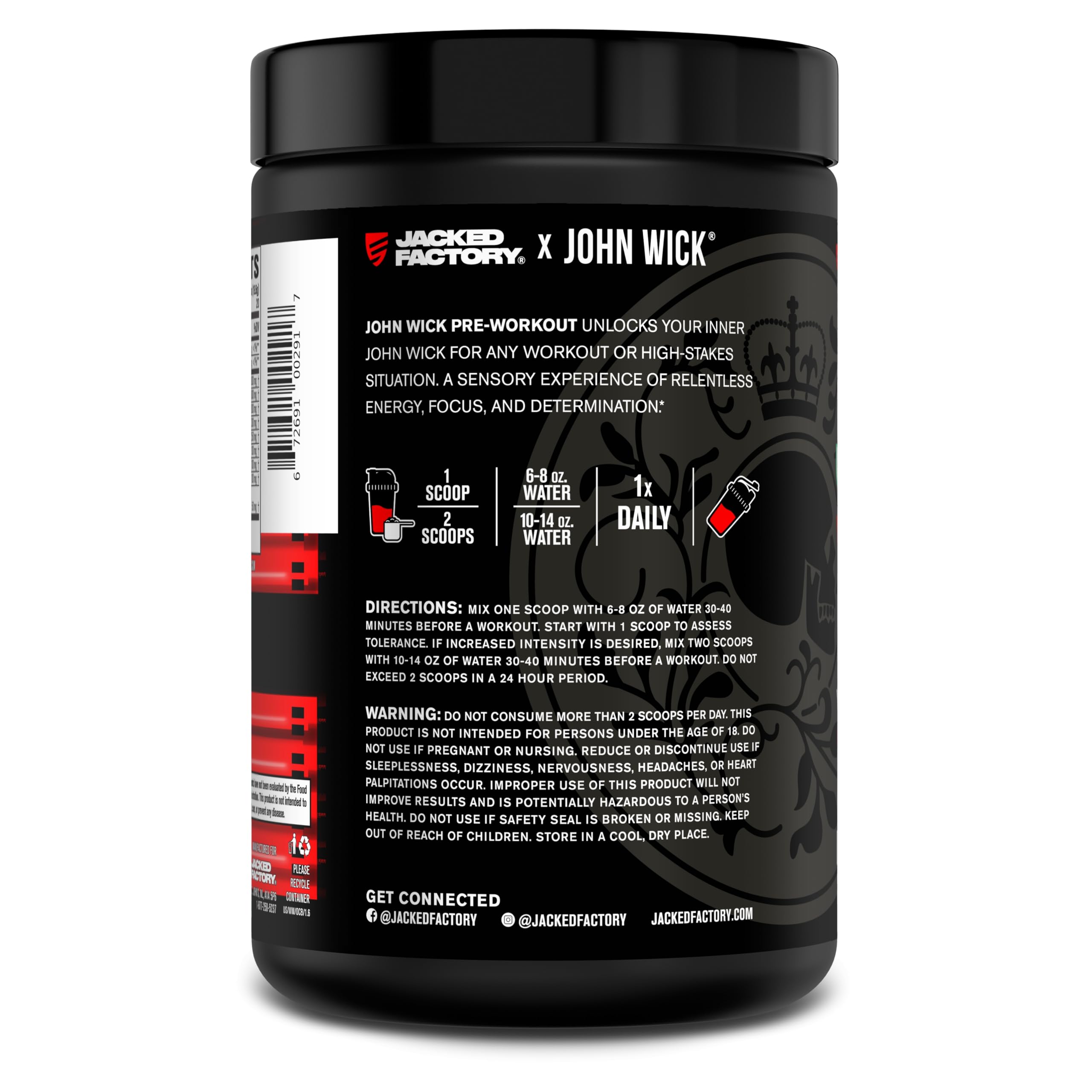 Jacked Factory Wick Mode – emballage pratique pour rester prêt lors de vos entraînements.