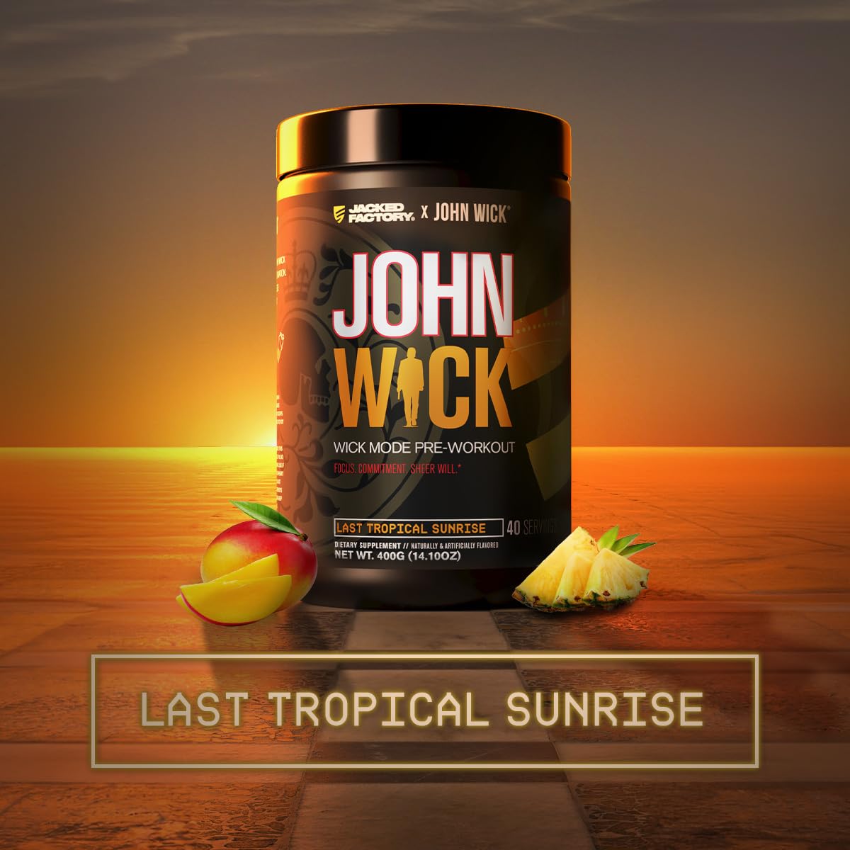 Wick Mode énergie-intense de Jacked Factory X John Wick: concentration et endurance