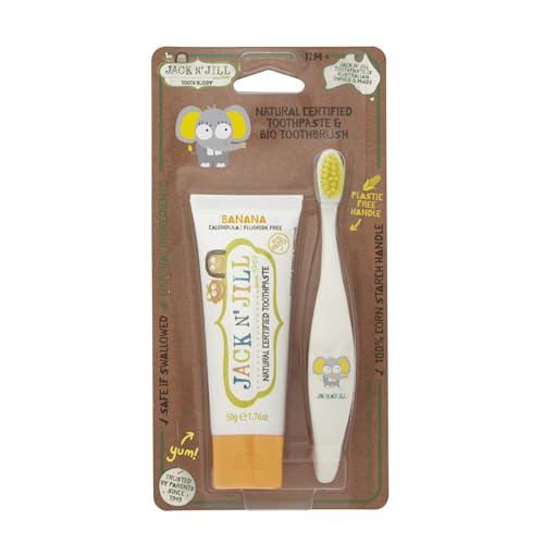 Dentifrice Jack N' Jill banane naturel, douceur pour les petites dents et gencives