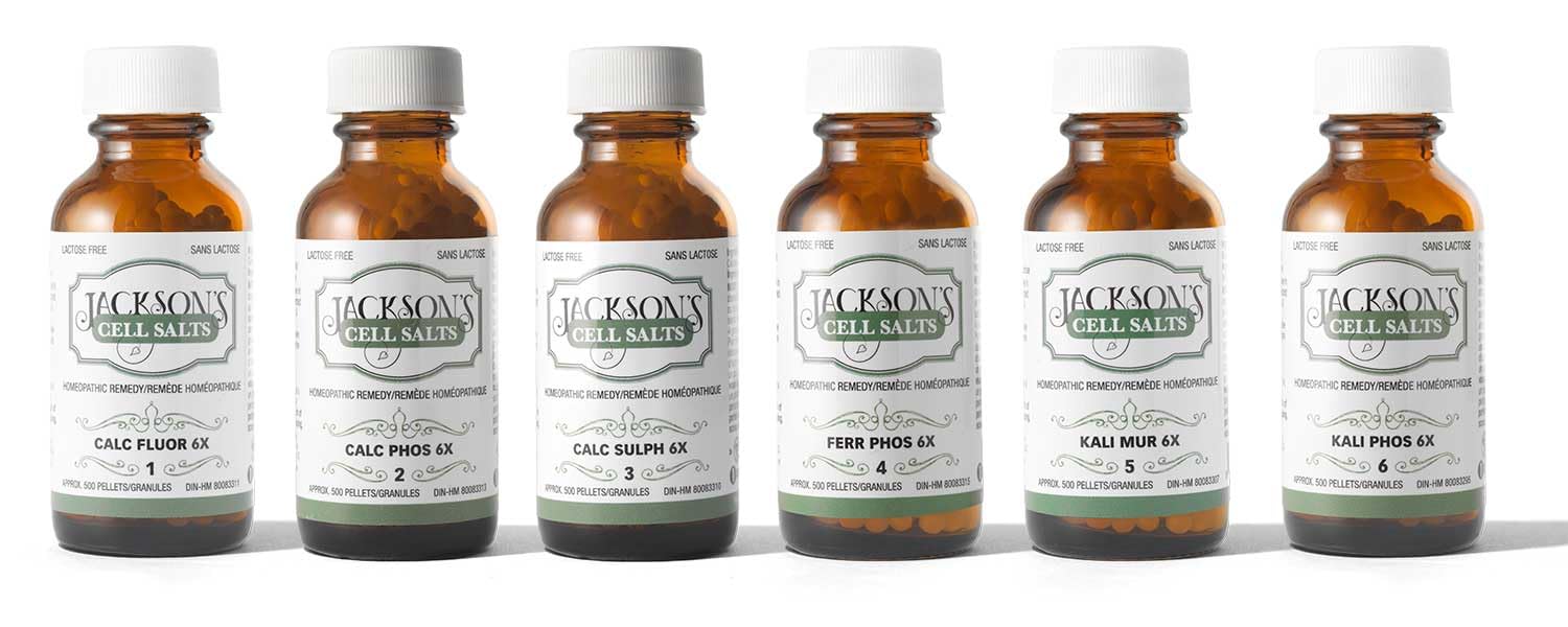 Jackson’s Sels Cellulaires: flacons ambrés mettant en valeur la présentation du kit.