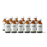 Jackson’s Sels Cellulaires: ensemble de 12 bouteilles ambrées pour préserver les sels.