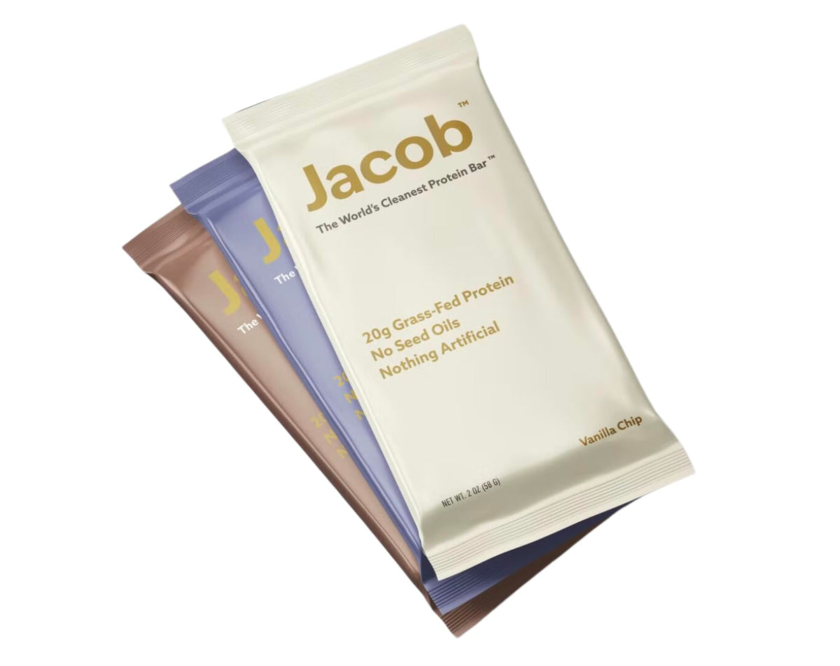 Jacob Bar barre chocolat - 20 g protéine, collation nourrie à l’herbe
