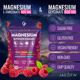 Absorption améliorée grâce au poivre noir dans les gommes JAENFW magnésium glycinate.