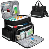 Organisateur Jaffzora pour bouteilles de medicaments, double couche, pratique en voyage.