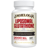 Jagielolia Liposomal Glutathione, bouteille et gélules, soutien antioxydant quotidien.