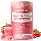 Gommes Jajehalo Magnesium Complex - Bouteille rose, relaxation potentielle et routine quotidienne