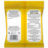Pastilles Jakeman's miel-citron-menthol, gauche du paquet, texture fond lentement en bouche