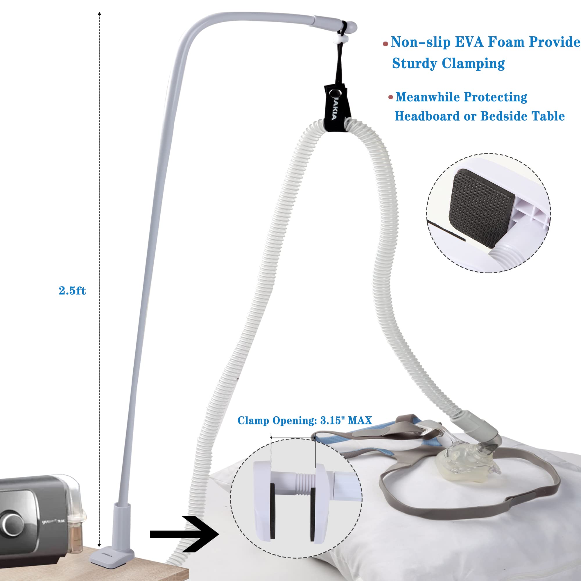 Jakia attache-tuyau CPAP système auto-agrippant pour maintien sûr