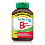 Jamieson B50 Complex, étiquette lisible indiquant qualité et pureté.