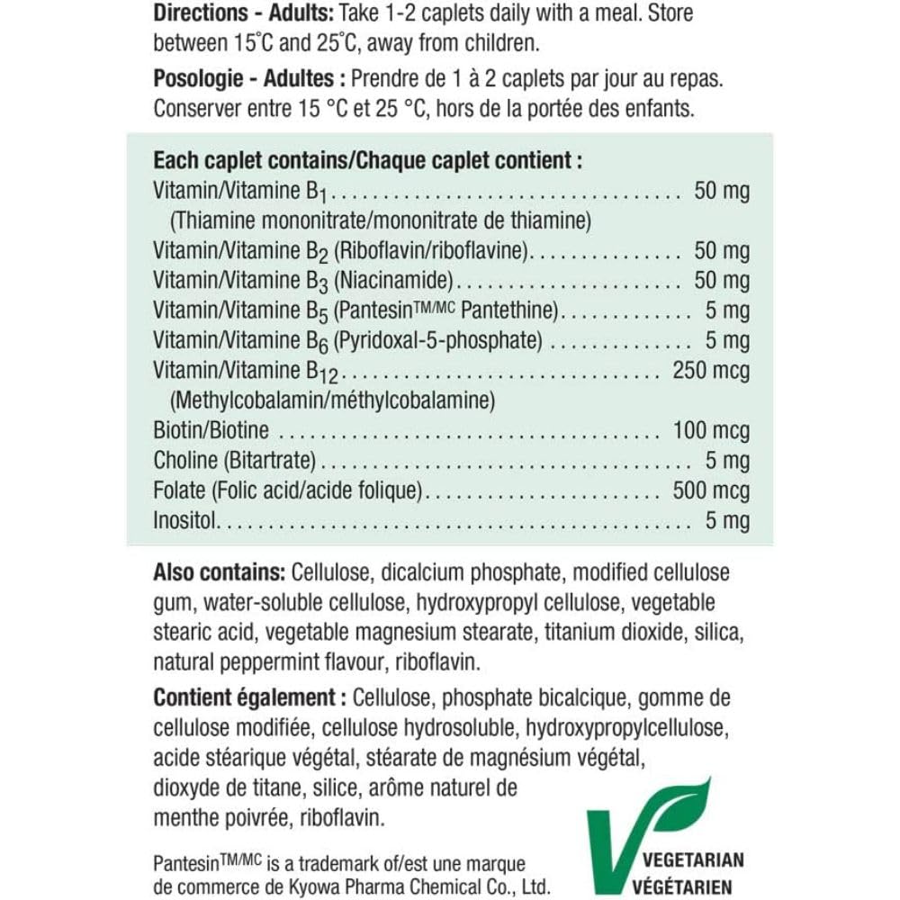 Jamieson B50 Complex, gélules de couleur neutre pour le métabolisme.