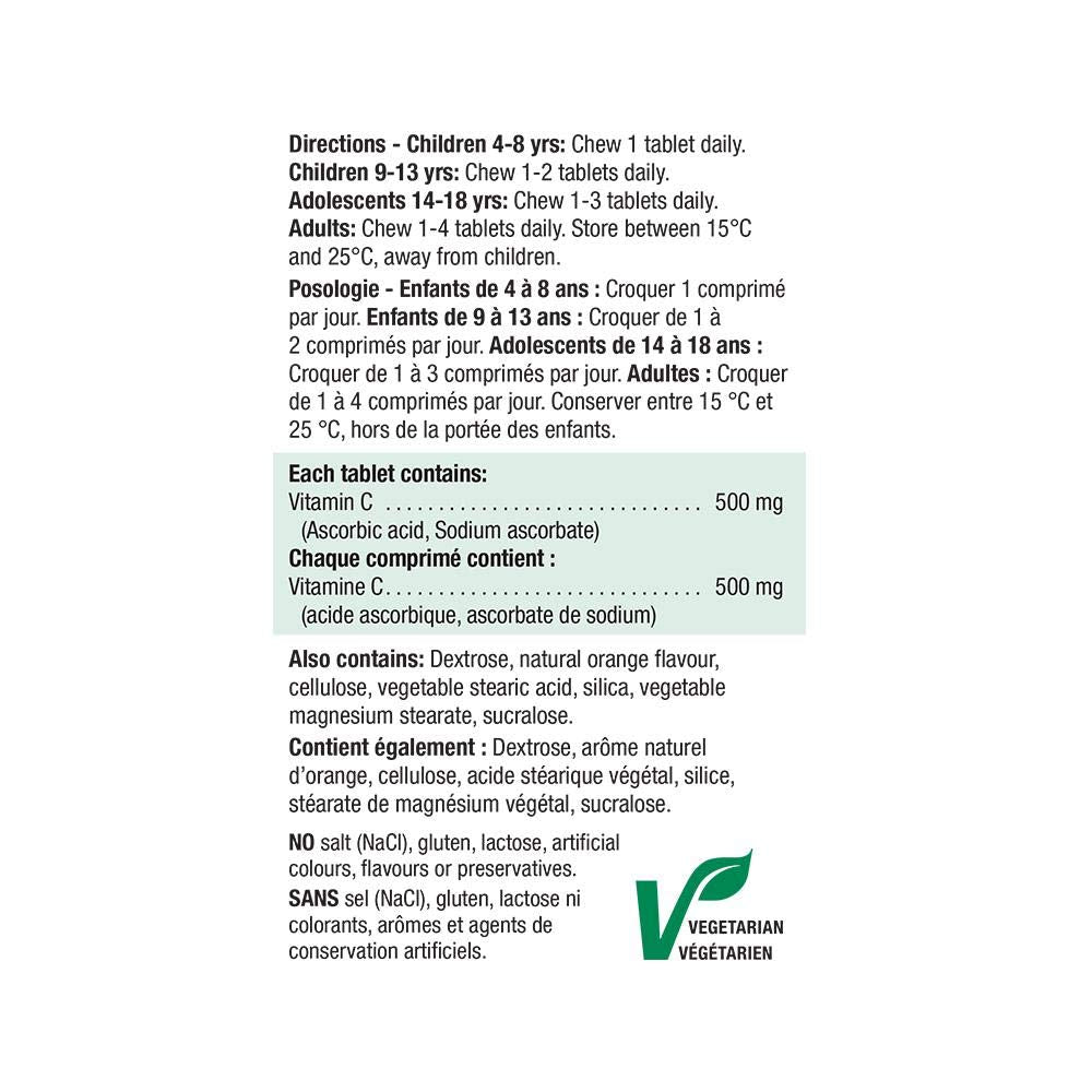Boîte Jamieson vitamine C 120 gommes, format pratique et compact.