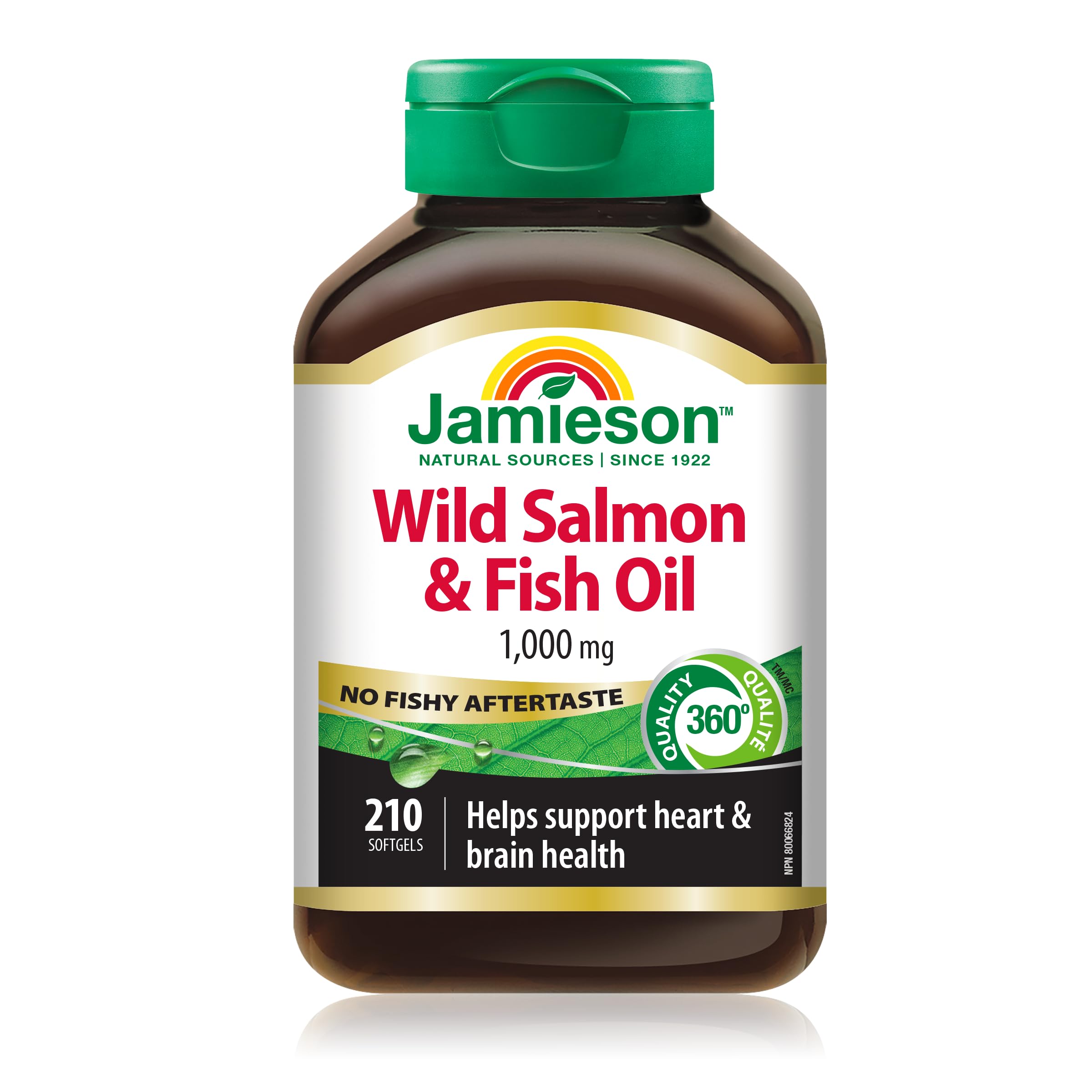 Jamieson-bouteille-softgels-omega3: source oméga-3 pour le cœur et le cerveau.