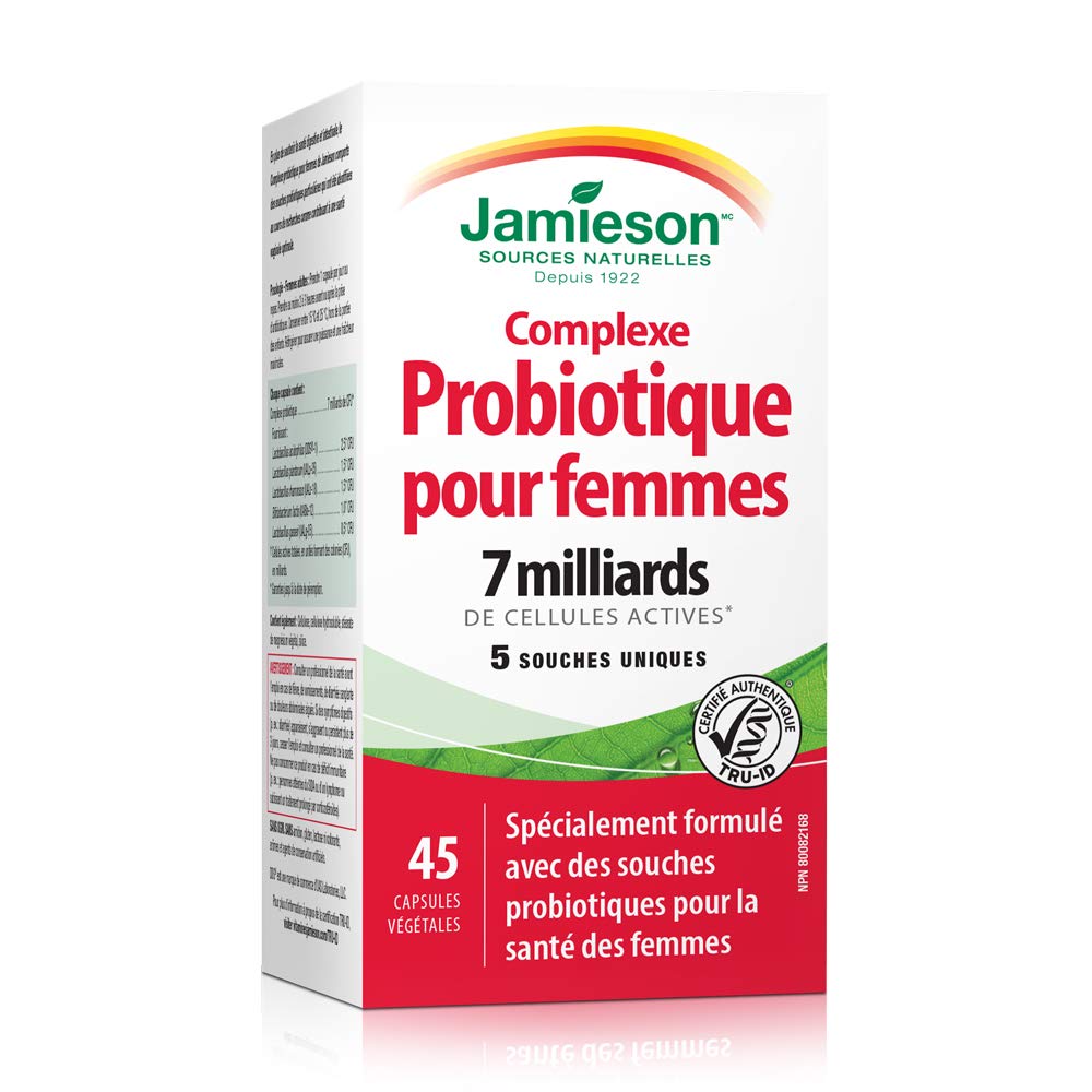 Jamieson Probiotiques Complexe pour Femmes – gélules faciles à avaler.