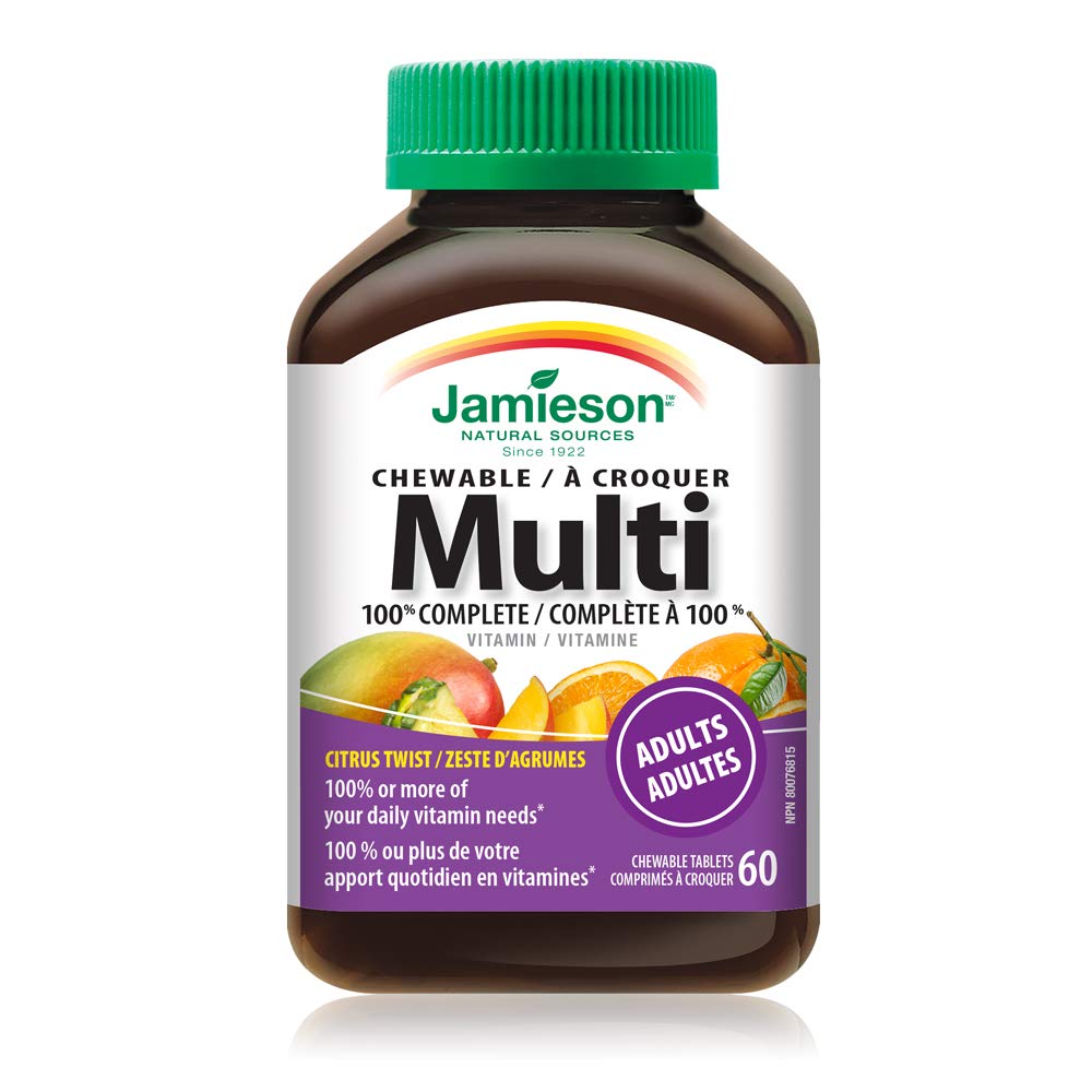 Ingrédients clés: vitamines et minéraux dans Jamieson pour l'apport quotidien.
