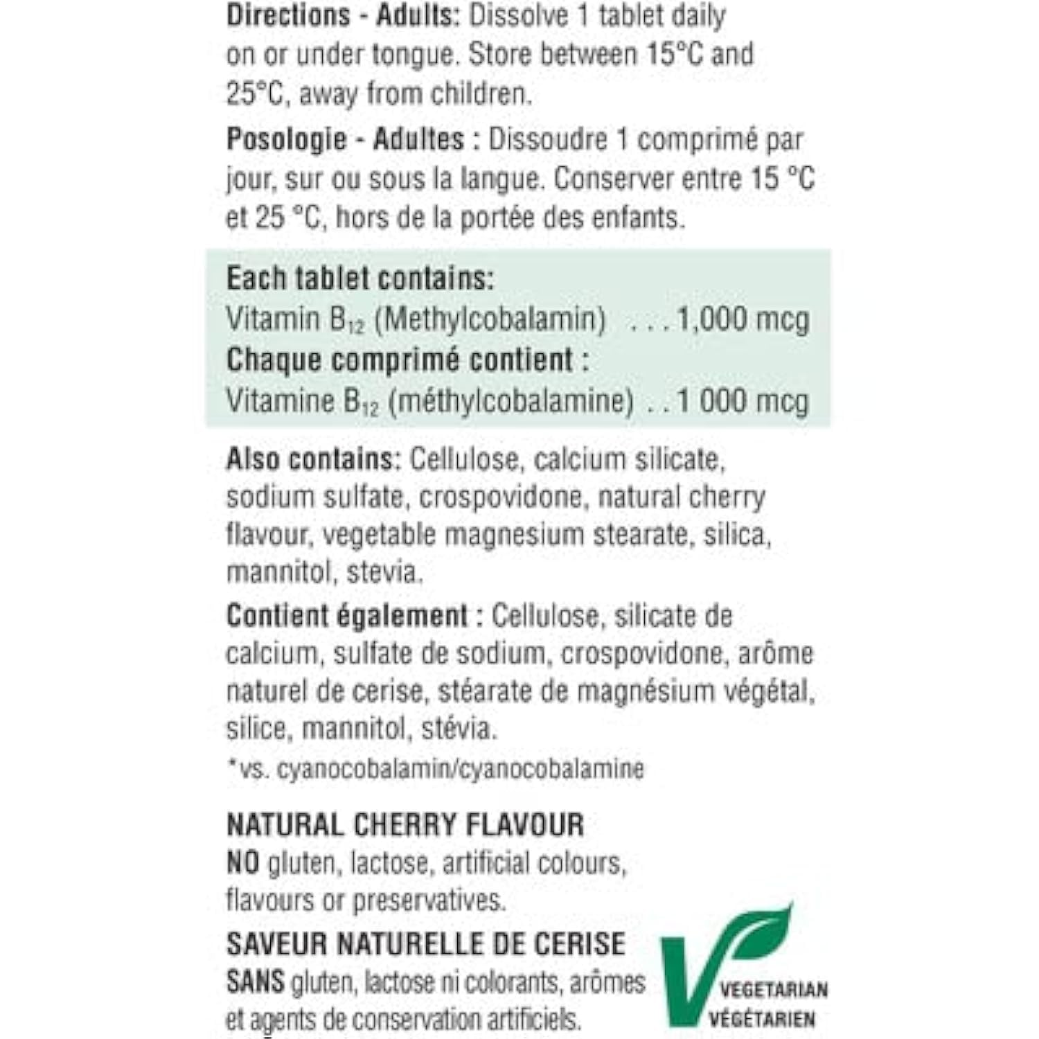 Jamieson B12 Sublingual – étiquette de marque JAMIESON, qualité fiable