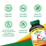 Gommes Jamieson vitamine-C 500 mg, pratique à emporter dans le sac.