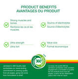Prise quotidienne des comprimés Jamieson Magnésium 250 mg pour une routine simple et flexible.