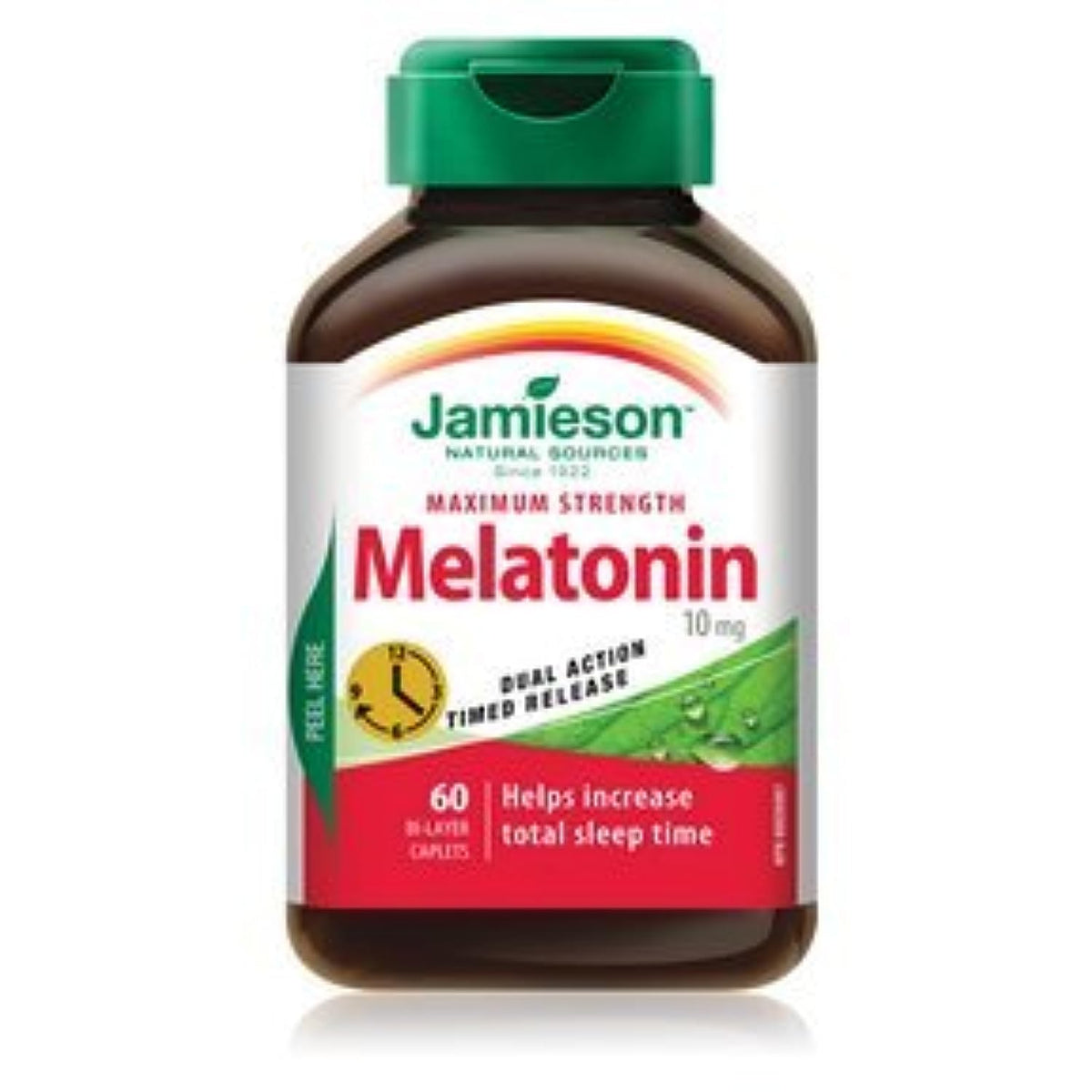Jamieson Mélatonine 10 mg, capsule à endormissement rapide soutient le sommeil.