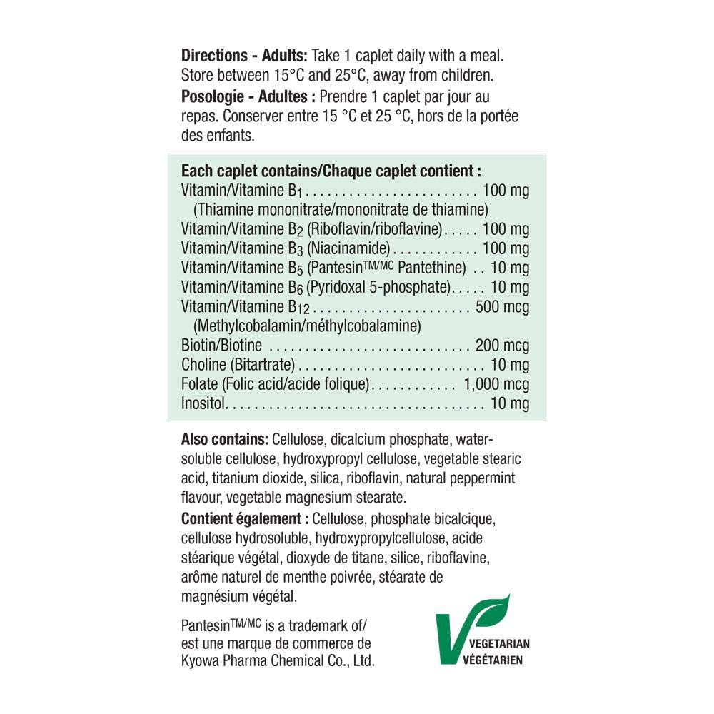 Jamieson Timed Release B100 sans arômes artificiels ni conservateurs.