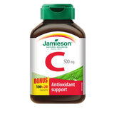 Jamieson Vitamine C 500 mg — bouteille de comprimés, soutien immunitaire quotidien et énergie naturelle.