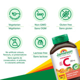 Posologie quotidienne Jamieson Vitamine C mordables pour une consommation aisée.