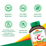 Goût orange agréable des comprimés Jamieson Vitamine C Orange 500 mg.
