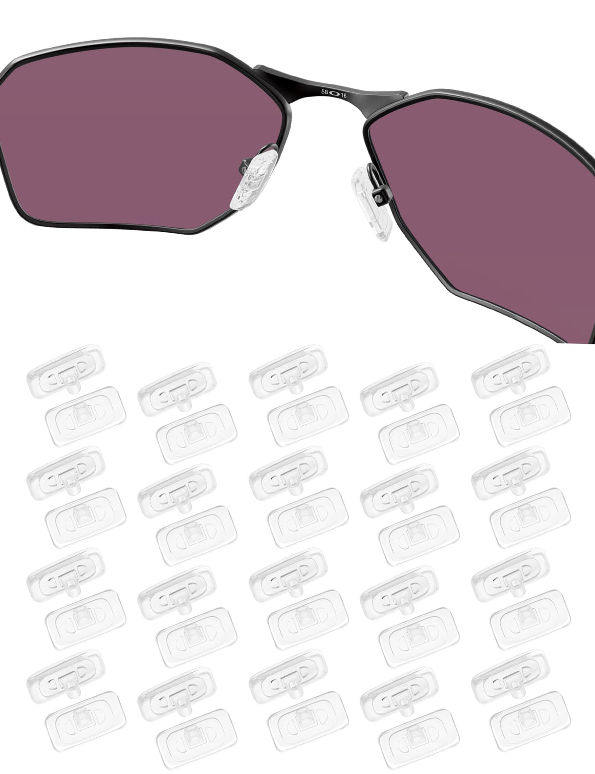 Plaquettes nasales JAPower pour Oakley Tincup OX3184 – confort durable avec silicone doux.