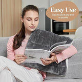JAQUETEA Coussin chauffant – douceur flanelle et sherpa pour une sensation cosy