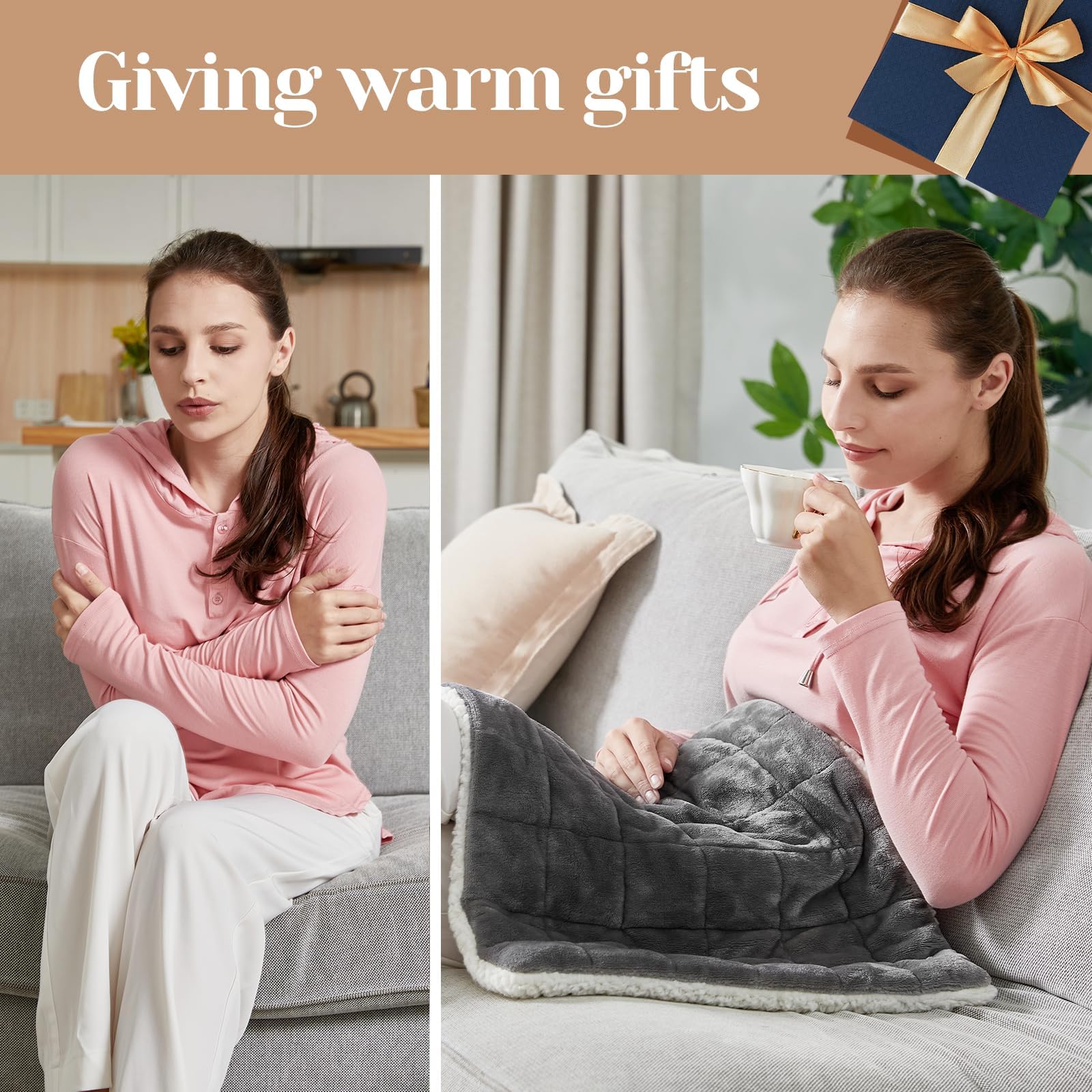 JAQUETEA Coussin chauffant – sécurité avec arrêt automatique et protection surchauffe