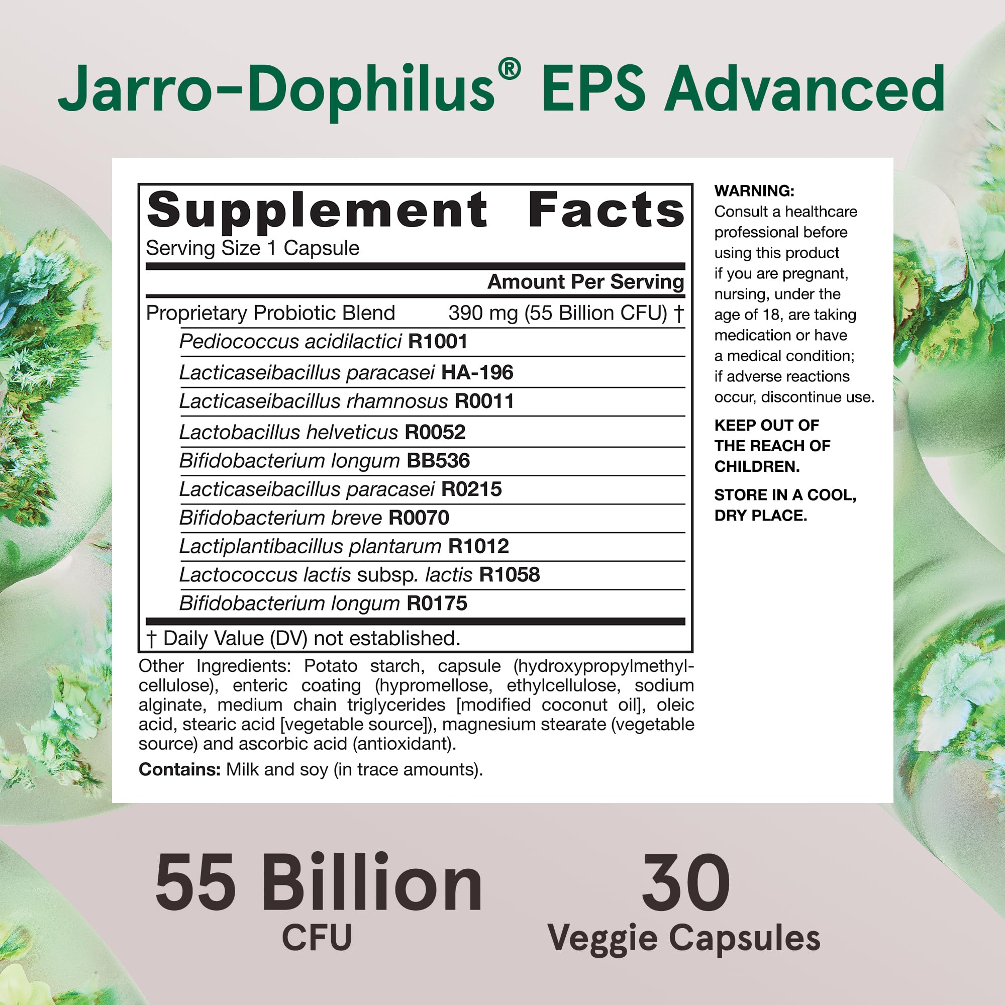 Blister de Jarro-Dophilus EPS Advanced protégeant les capsules de l'humidité
