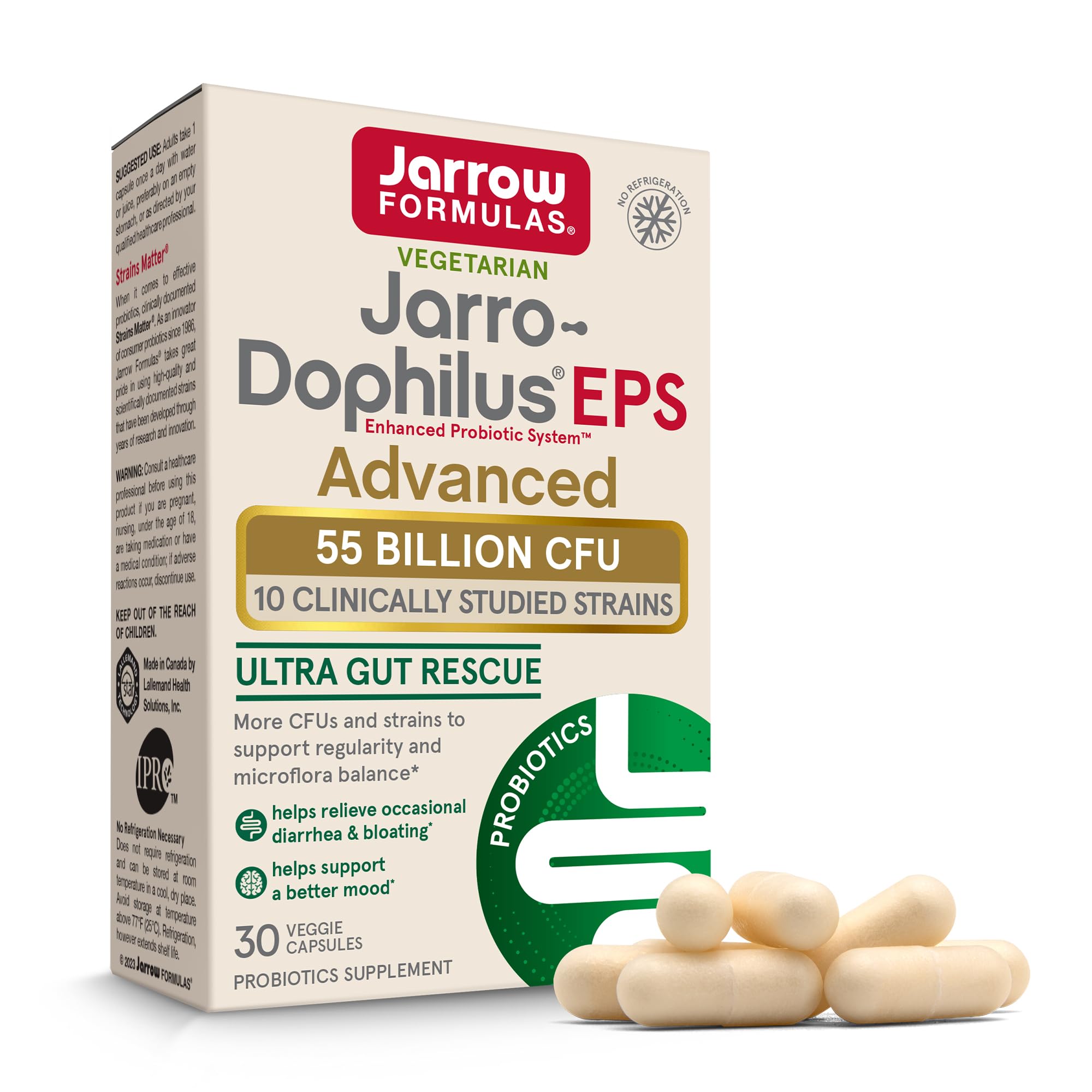 Jarro-Dophilus EPS Advanced: bouteille de capsules végétales prête à l'emploi