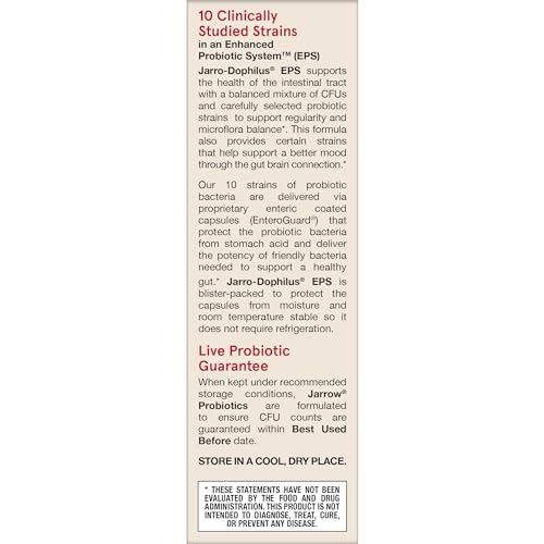Mention des souches Lacifodil et Cerebiome dans Jarro-Dophilus EPS Advanced
