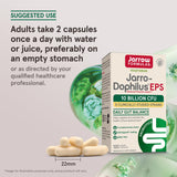 Jarrow Formulas Jarro-Dophilus EPS capsules sans gluten pour un usage quotidien.