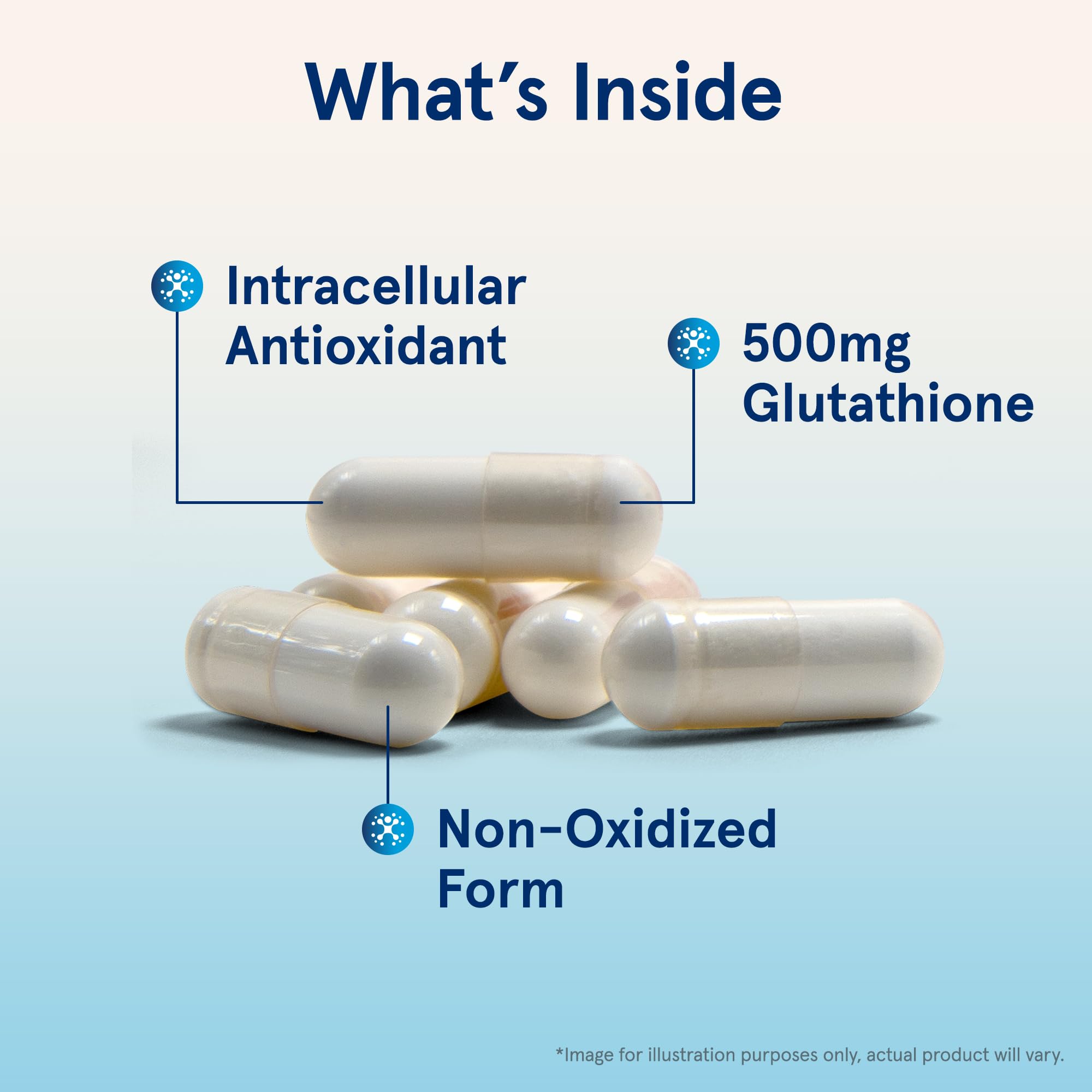 Étiquette Jarrow Formulas Glutathione Réduite affichant dosage et ingrédients
