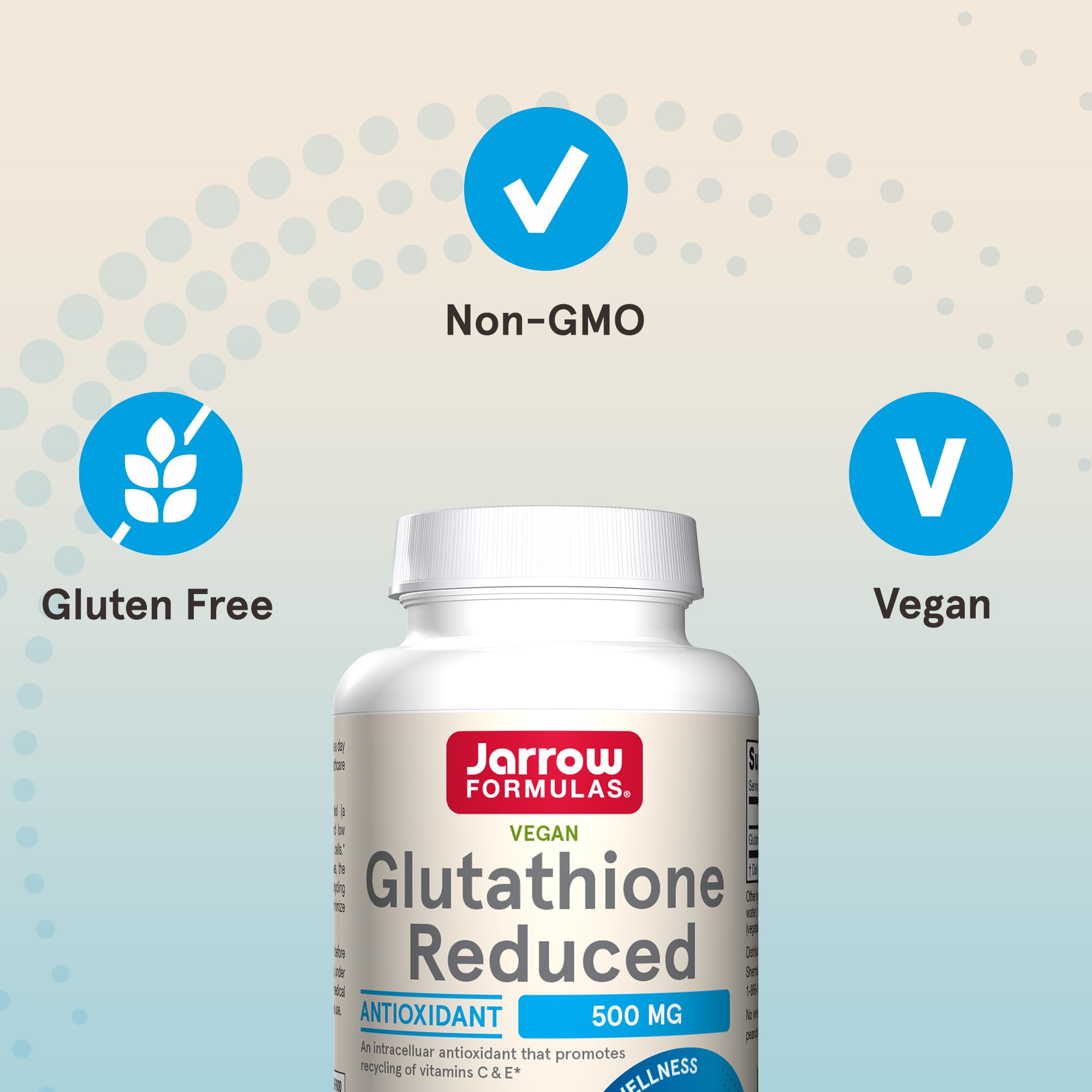 Présentation des 500 mg de Glutathione Réduite en capsules véganes