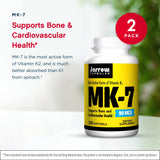 Pack-deux bouteilles Jarrow Formulas MK-7, pratique et économique pour la routine santé.