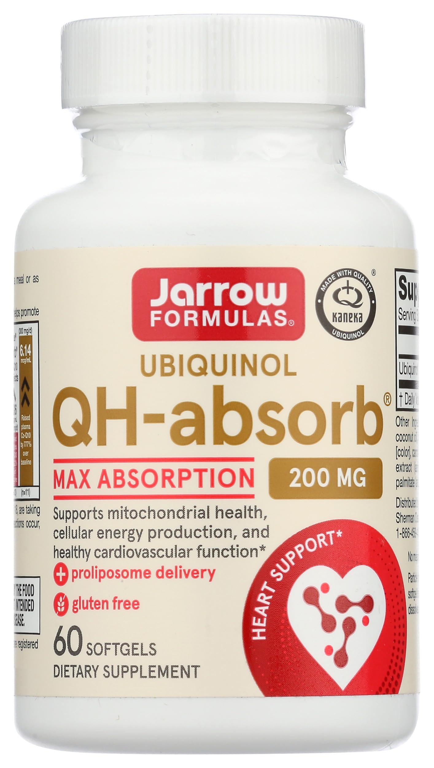 Jarrow Formulas QH-absorb: bouteille de capsules molles, soutien potentiel de l'énergie mitochondriale