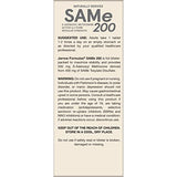 SAMe 200 mg – sans allergènes (lait et gluten), convient à certains régimes.