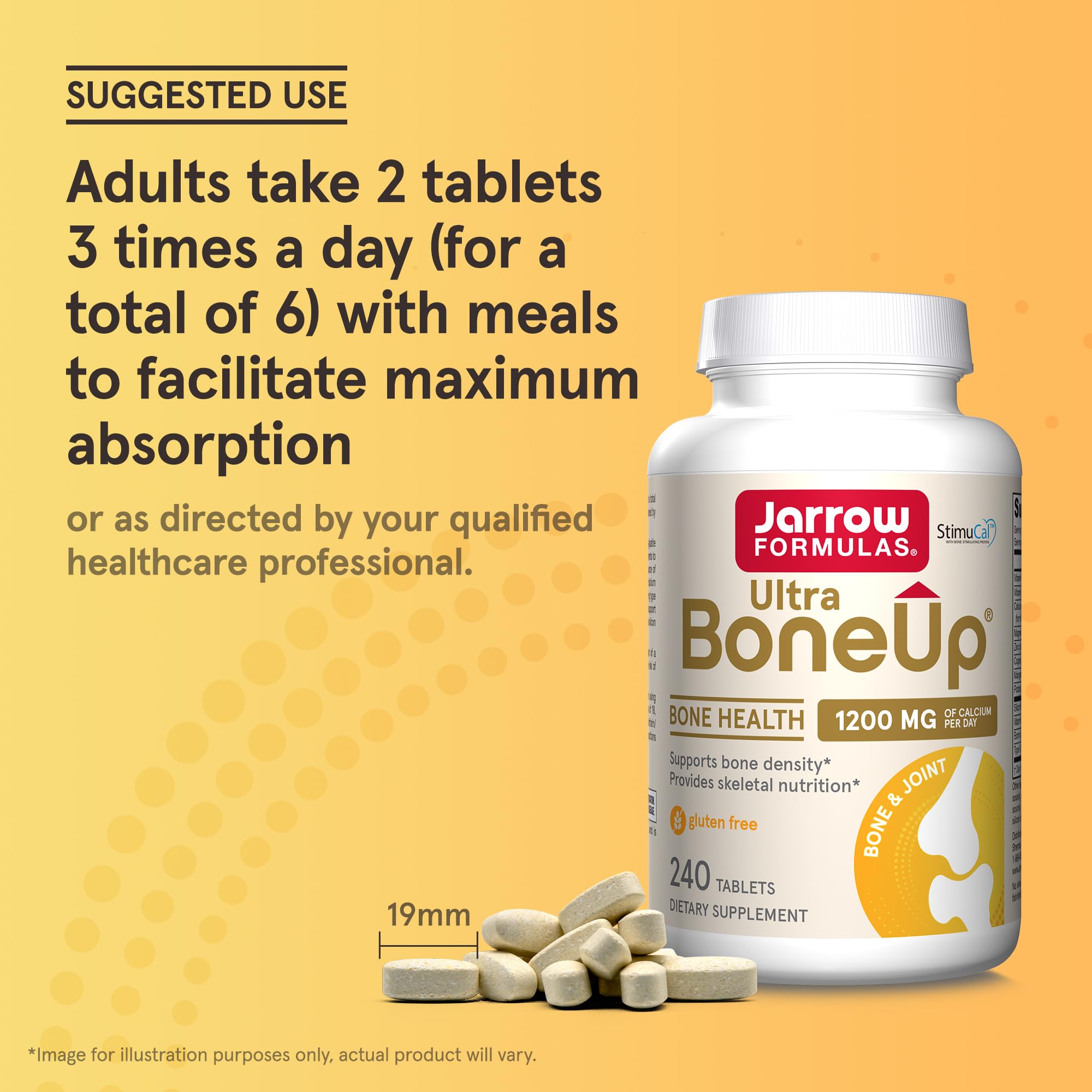 Jarrow Formulas Ultra BoneUp – collagène de type I, protéines osseuses incluses.