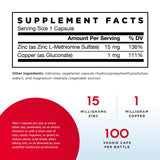 Jarrow Formulas Zinc Balance: capsules végétales, option sans allergènes pour usage quotidien